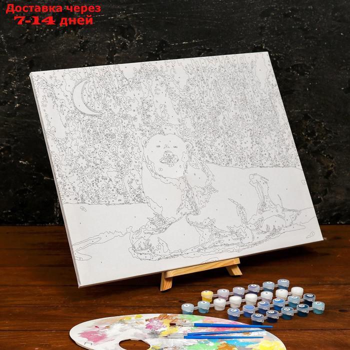 Картина по номерам на холсте с подрамником "Полярные медведи" 40×50 см - фото 4 - id-p211175100