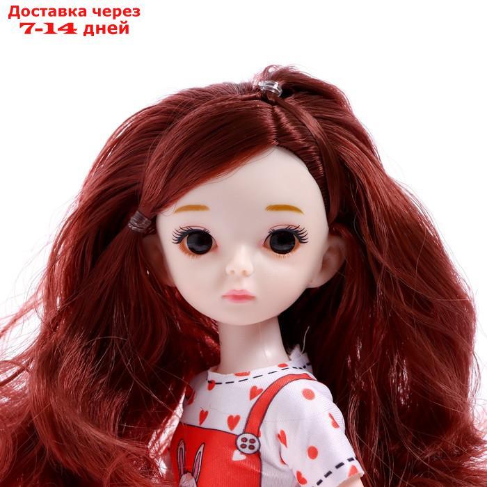 Кукла модная шарнирная "Лиза" в сарафане, с аксессуаром, МИКС - фото 3 - id-p211177007