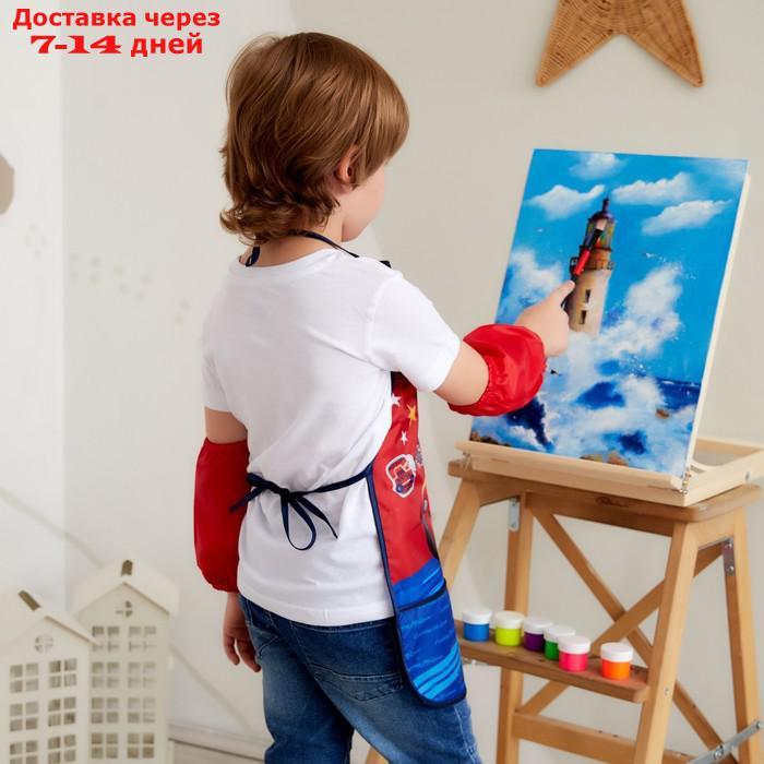 Набор детский для творчества "Тачки", (фартук 49х39 см и нарукавники) - фото 4 - id-p211175264