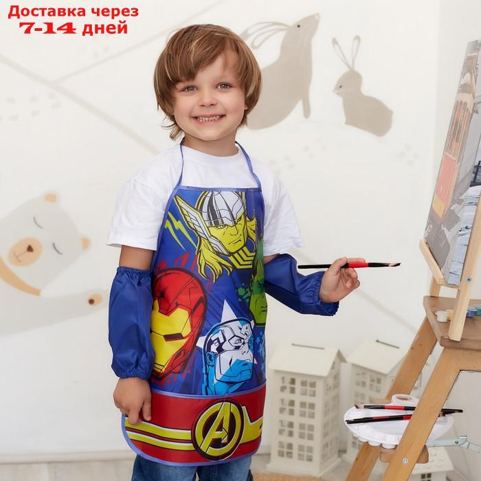 Набор детский для творчества "Команда Мстители", (фартук 49х39 см и нарукавники) - фото 5 - id-p211175291