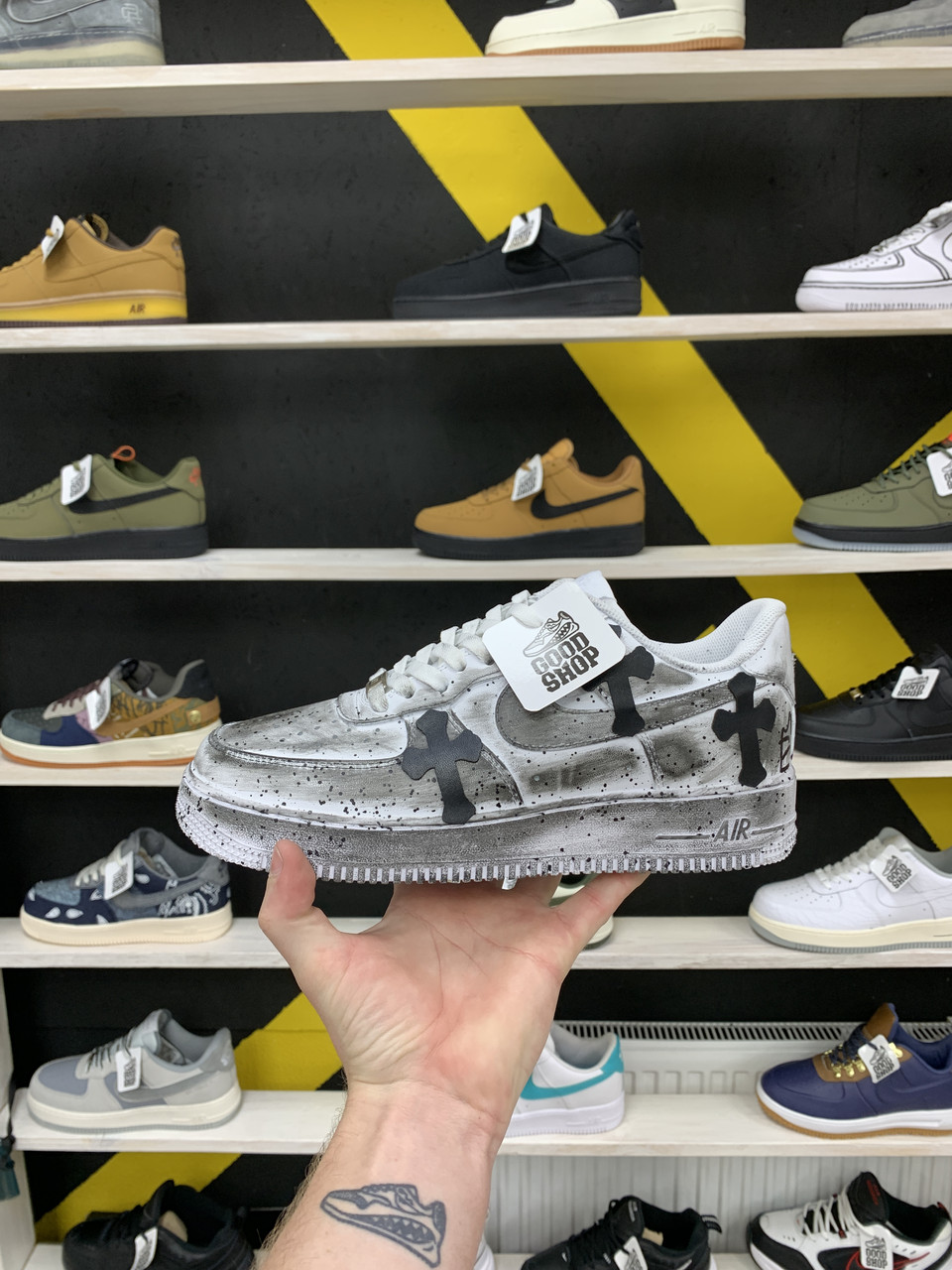 Кроссовки Nike Air Force 1 Low x Chrome Hearts White Black