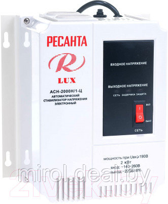 Стабилизатор напряжения Ресанта Lux АСН-2000Н/1-Ц - фото 2 - id-p211228095