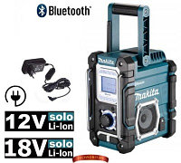 Аккумуляторное радио Makita DMR108 (12-18V, без аккумулятора, от сети, Bluetooth)