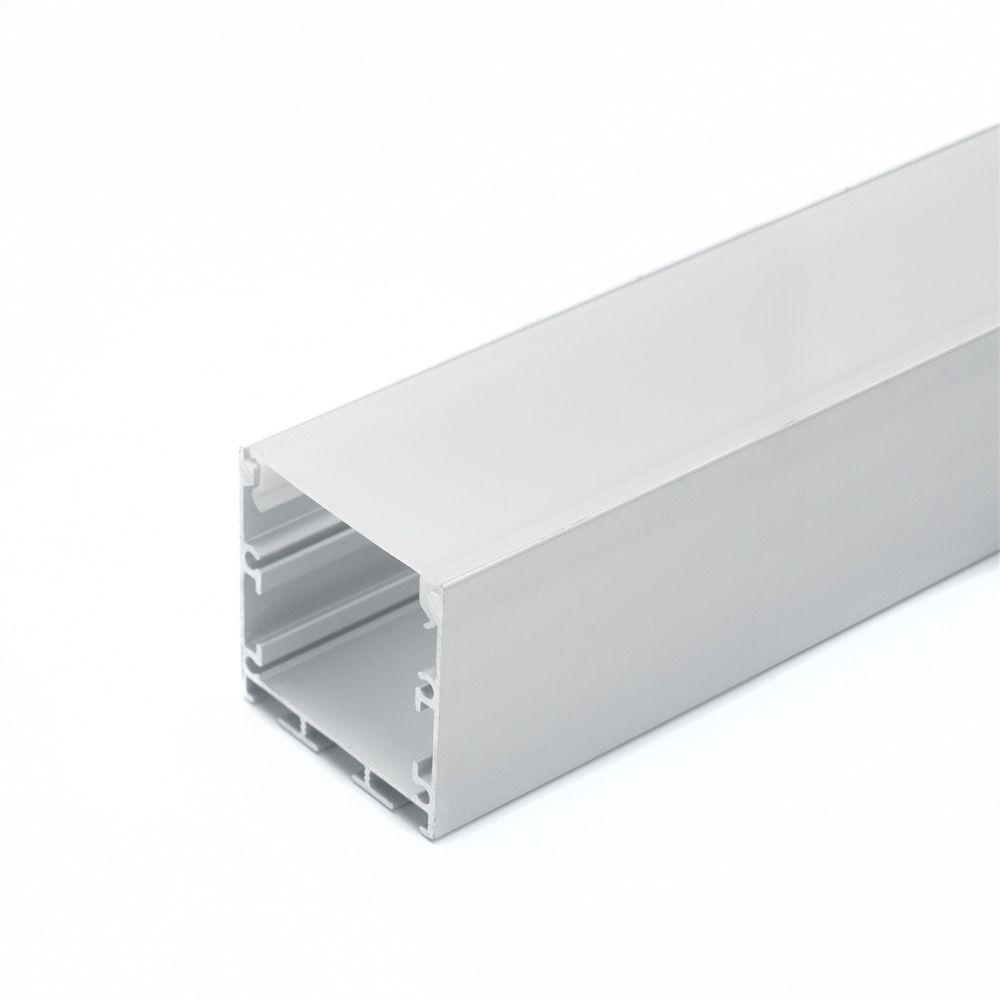 Профиль алюминиевый накладной серебро CAB256 для светодиодной ленты 2000*35*35мм - фото 3 - id-p211255921