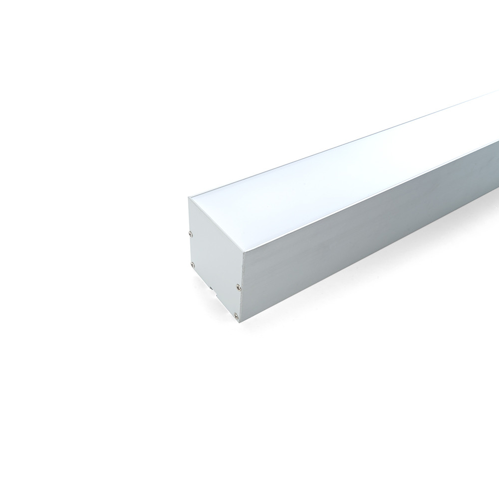 Профиль алюминиевый накладной/подвесной с отсеком для БП серебро CAB265 для светодиодной ленты 2000*75*75мм - фото 1 - id-p211256046