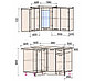 Кухня угловая  "Мила" 1,2х1,18 м. "Дуб венге/ Дуб молочный", фото 2