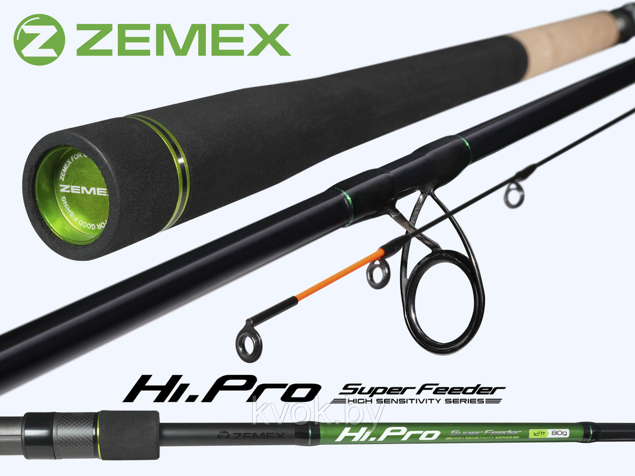 Удилище фидерное ZEMEX HI-PRO Super Feeder 12 ft 3.6м до 80 гр. - фото 5 - id-p211257033