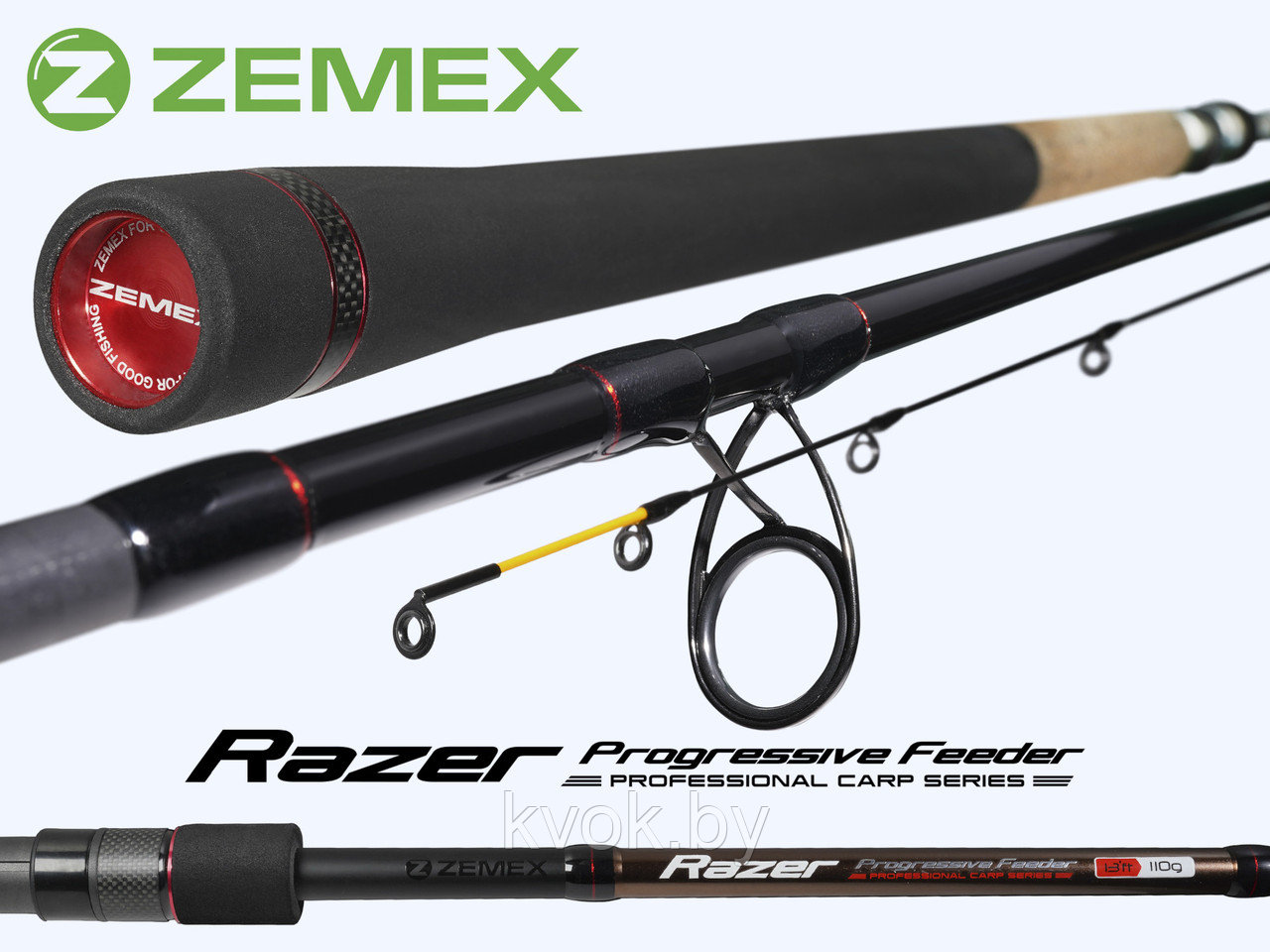 Удилище фидерное ZEMEX RAZER Method Feeder 13 ft 3.9м до 140 гр. - фото 2 - id-p211260135