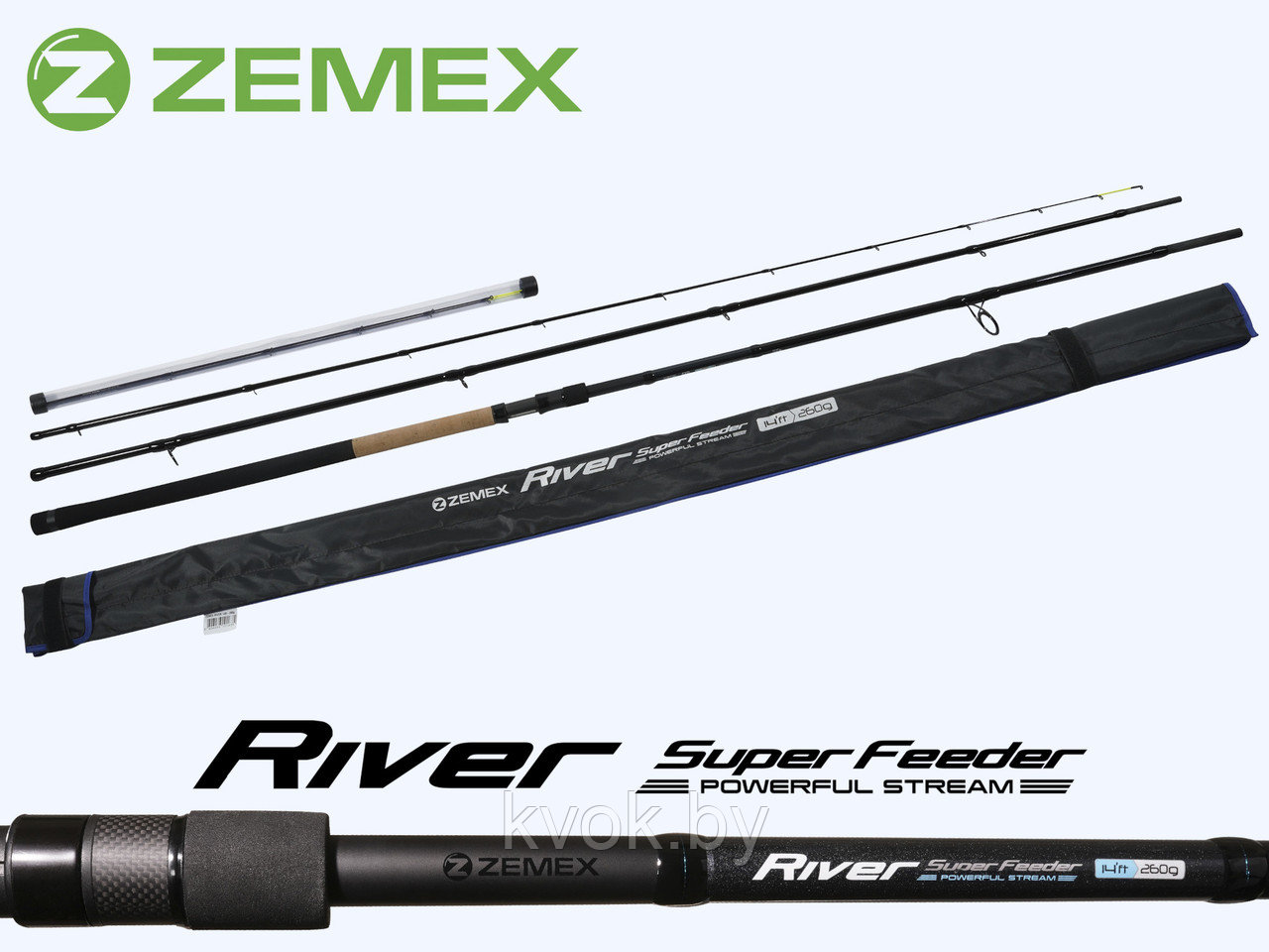 Удилище фидерное ZEMEX RIVER Super Feeder 12 ft 3.6м до 150 гр.