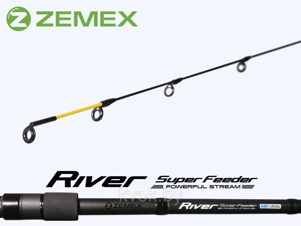 Удилище фидерное ZEMEX RIVER Super Feeder 13 ft 3.9м до 180 гр. - фото 4 - id-p211260145