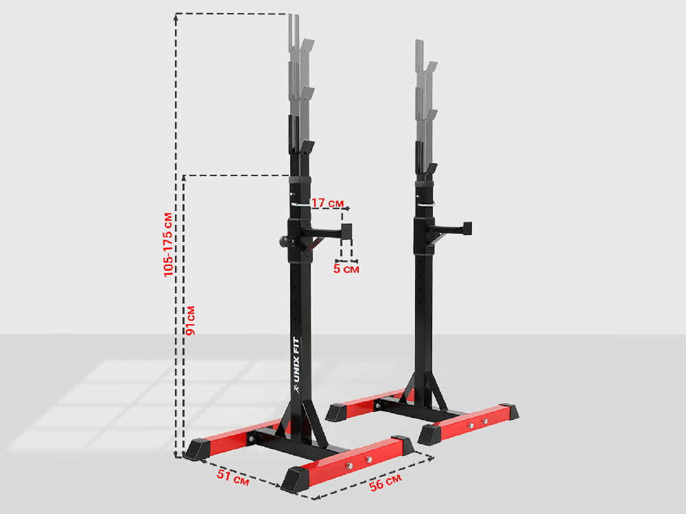 Стойка под штангу UNIX Fit FRAME 120 - фото 3 - id-p211264464