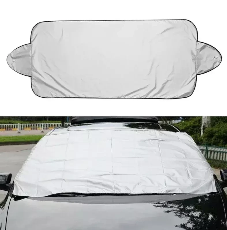 Защитный 2-сторонний чехол на магнитах на лобовое стекло Winter Windshield Cover 170 х 120 см (размер XL) - фото 3 - id-p211267884