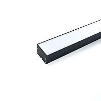 Профиль алюминиевый накладной черный CAB257 для светодиодной ленты 2000*50*35мм