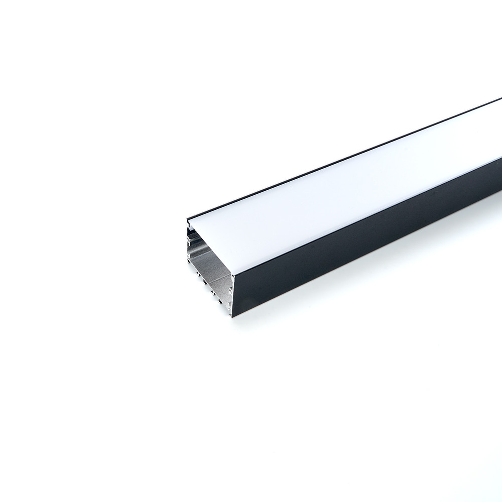 Профиль алюминиевый накладной черный CAB257 для светодиодной ленты 2000*50*35мм - фото 4 - id-p211268187