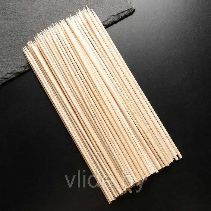 Шампур деревянный Magistro, 20×0,3 см, по 100 шт, берёза - фото 3 - id-p211269757