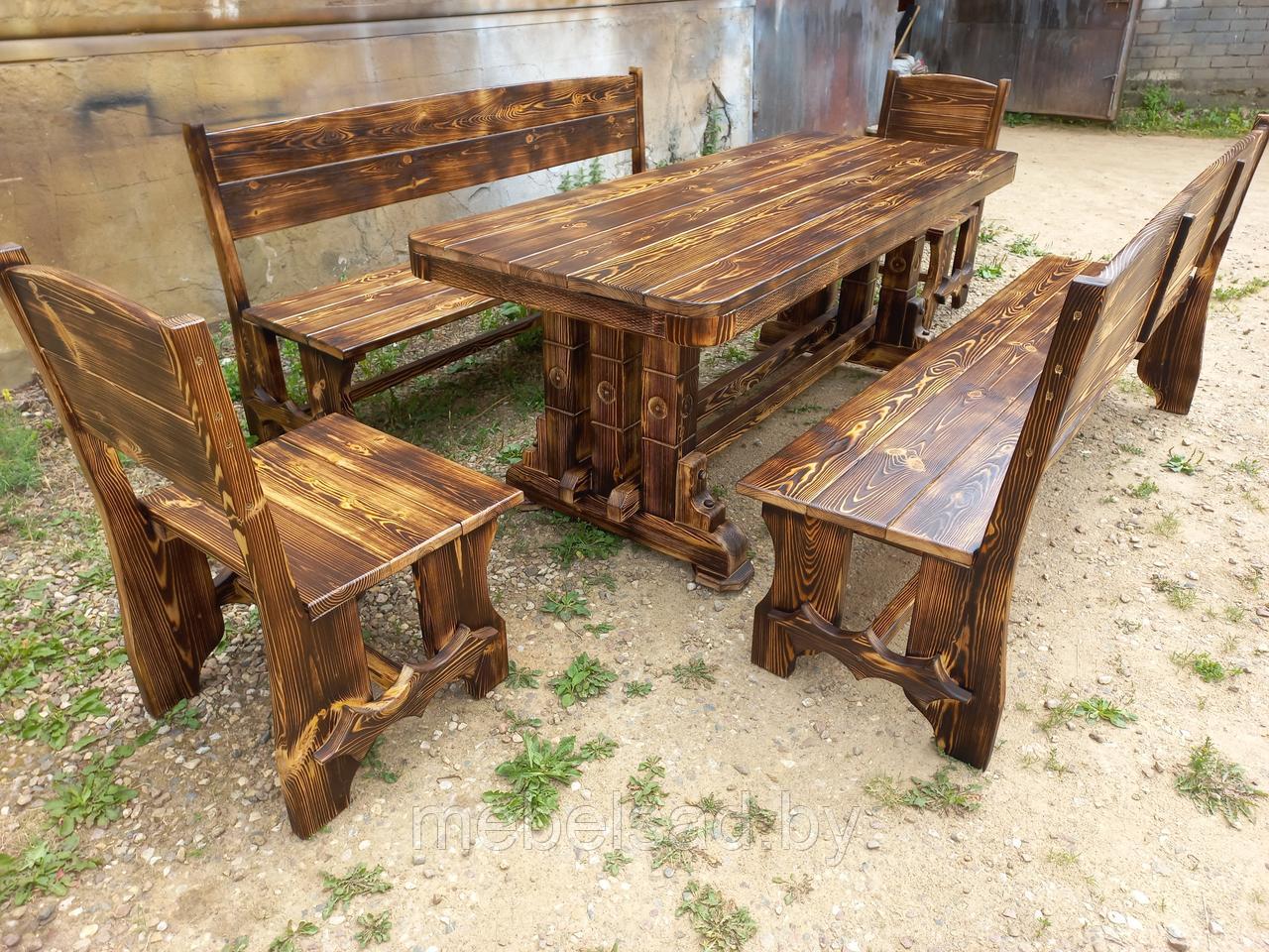 Набор садовый и банный  деревянный "Викинг Премиум"  1,8 метра 5 предметов