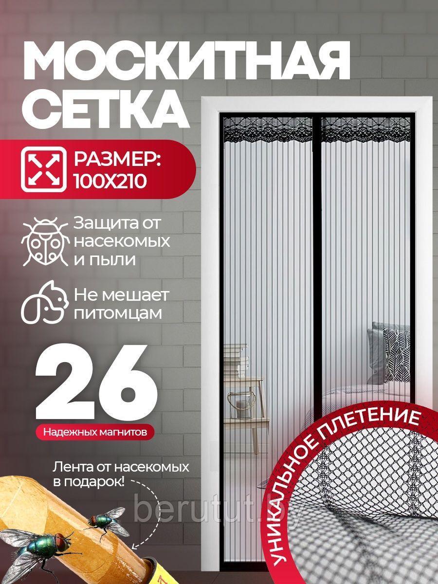 Москитная сетка на дверь на магнитах 100x210 см - фото 1 - id-p211260162