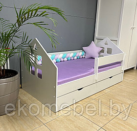 Кровать "Теремок" с ящиком (80х160 см) МДФ