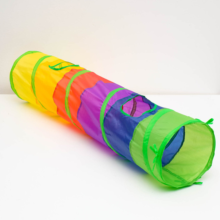 Туннель для кошек с игрушкой, 120 х 25 см, разноцветный - фото 2 - id-p211270755