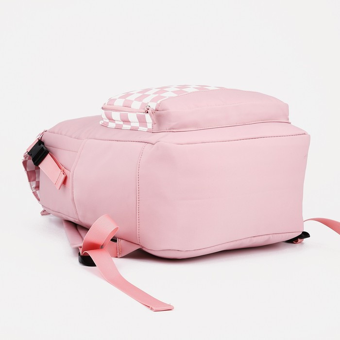 Рюкзак на молнии, 5 наружных карманов, цвет розовый - фото 3 - id-p211270747
