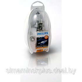 Лампа Philips H1 12 В, 55W (P14,5s) + H7 12 В, 55W (PX26d) (55017) 55475EKKM