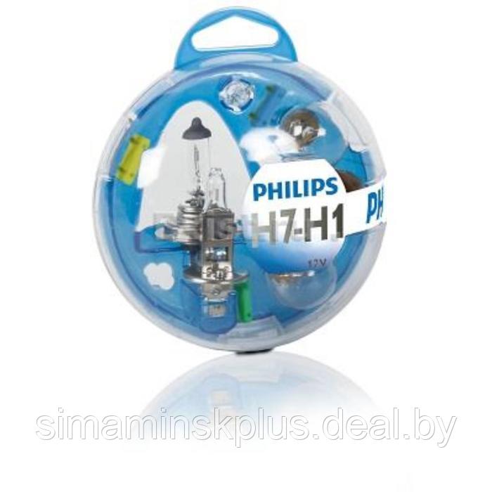 Лампа Philips H1 12 В, 55W (P14,5s) + H7 12 В, 55W (PX26d) 55720EBKM - фото 1 - id-p211270479