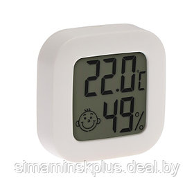 Термометр Luazon LTR-08, электронный, датчик температуры, датчик влажности, белый