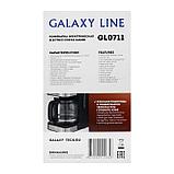 Кофеварка Galaxy LINE GL 0711, капельная, 1100 Вт, 1.8 л, черная, фото 8
