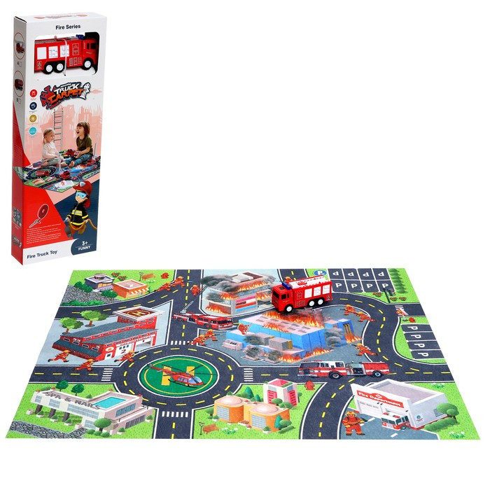 Игровой набор «Город», с ковриком и машинкой - фото 1 - id-p211273493
