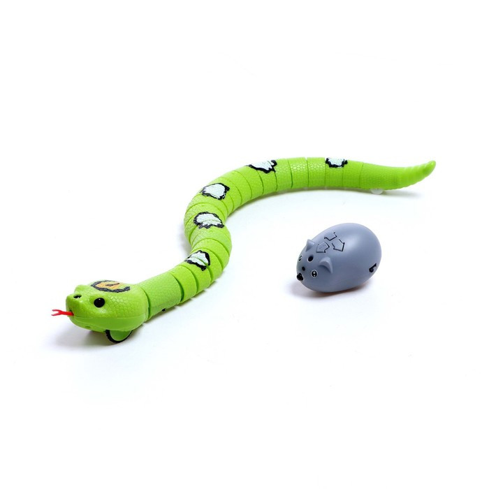 Змея радиоуправляемая «Джунгли», работает от аккумулятора, цвет зеленый - фото 6 - id-p211274985
