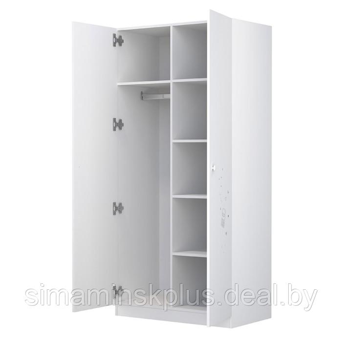 Шкаф French, двухсекционный, 190х89,8х50 см, цвет белый - фото 4 - id-p211274781