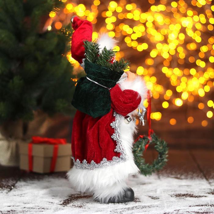 Дед Мороз "В красной шубке с новогодним венком" 16х30 см - фото 4 - id-p211274630