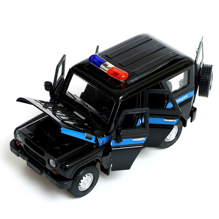 Машина металлическая «УАЗ Hunter. Полиция», инерция, 1:24, свет и звук - фото 4 - id-p211273523