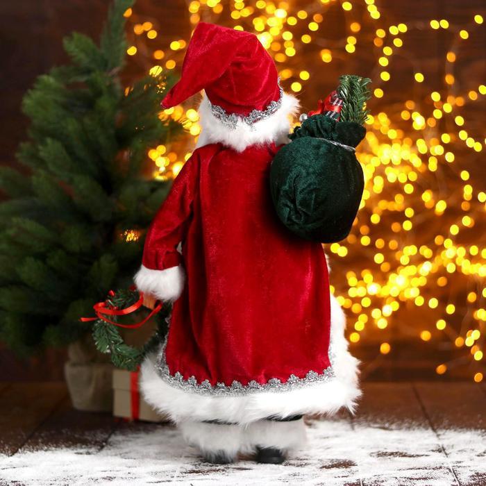 Дед Мороз "В красной шубке с новогодним венком" 24х45 см - фото 3 - id-p211274661
