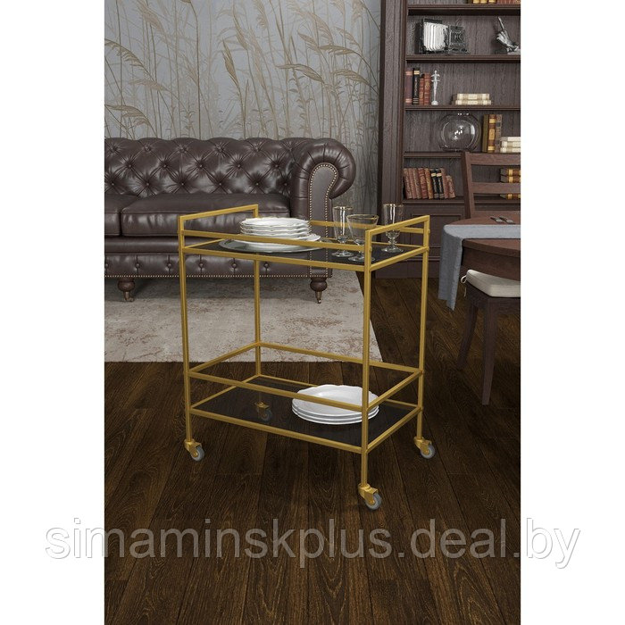 Стол сервировочный «Поинт», 680×430×820 мм, цвет золото - фото 3 - id-p211274261