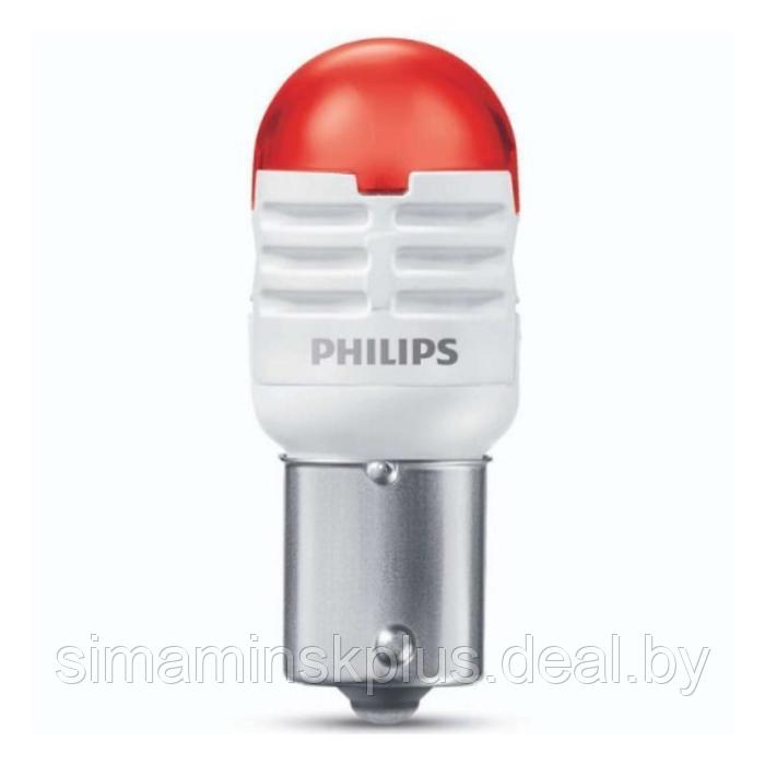 Лампа Philips P21W 12 В, LED (BA15s) 1.75W RED Ultinon Pro3000 LED, 2 шт, 11498U30RB2 - фото 1 - id-p211270656