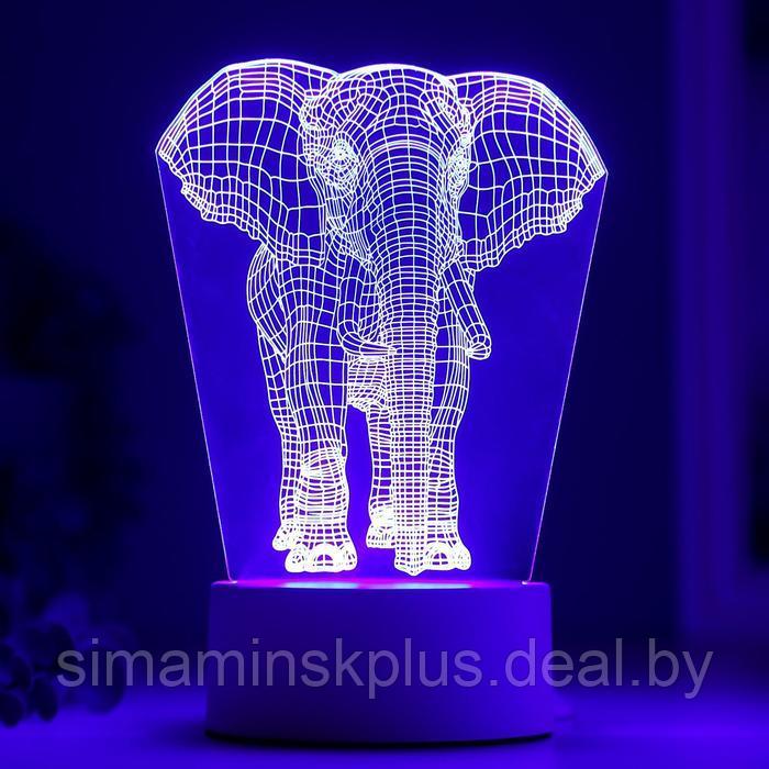 Светильник "Слон" LED RGB от сети 9,5х12,5х19см - фото 4 - id-p211275873