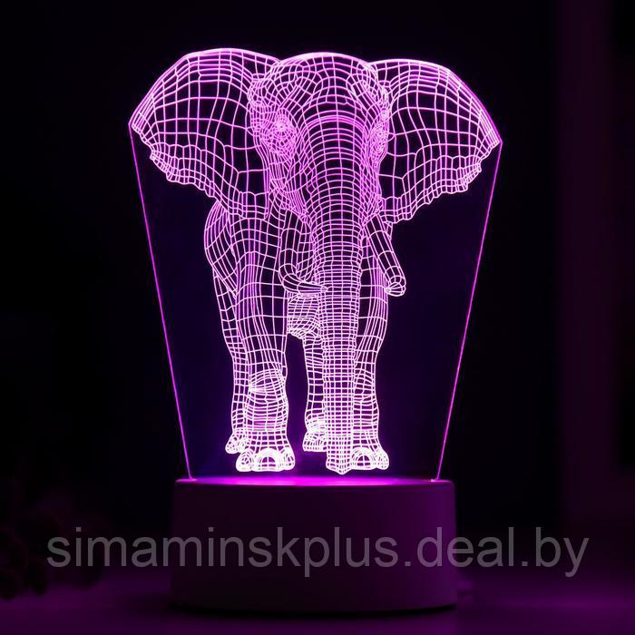 Светильник "Слон" LED RGB от сети 9,5х12,5х19см - фото 5 - id-p211275873