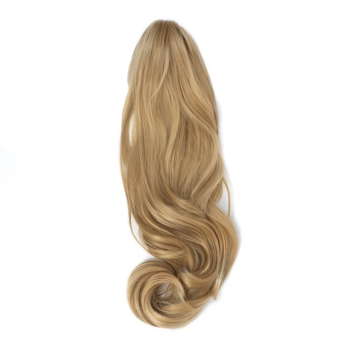 Хвост накладной, волнистый волос, на крабе, 40 см, 150 гр, цвет блонд(#HTY22) - фото 3 - id-p211276584