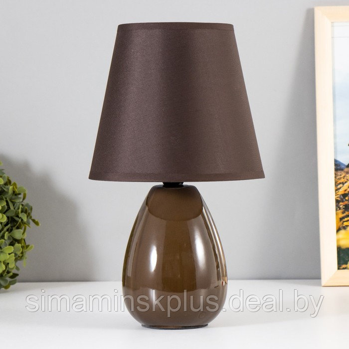 Настольная лампа "Джина" E14 40Вт шоколадный 18х18х29 см - фото 1 - id-p211275938