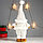 Кукла интерьерная "Дед Мороз в белоснежном кафтане, колпаке с бомбошкой" 32х14х9 см, фото 4