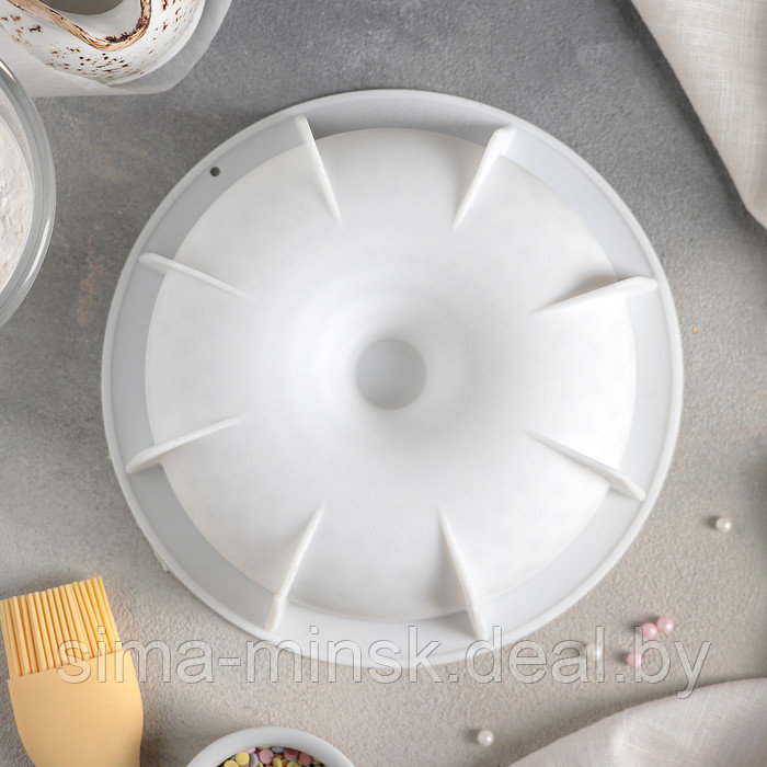 Форма силиконовая для муссовых десертов и выпечки Доляна «Снежная гора», 18,8×5,5 см, цвет белый - фото 2 - id-p211278053