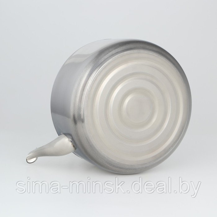 Чайник из нержавеющей стали со свистком, 6 л, цвет хромированный - фото 7 - id-p211278078