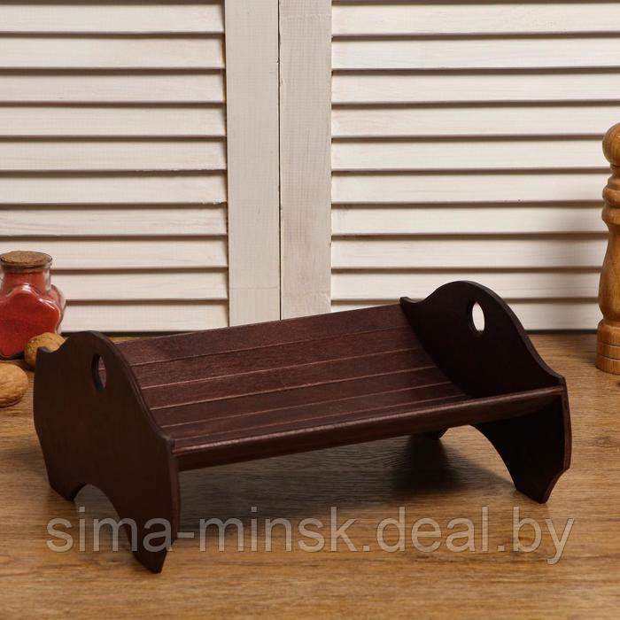 Хлебная корзинка деревянная "Колосок", прозрачный лак, цвет орех, 29×24×13.5 см - фото 1 - id-p211278130