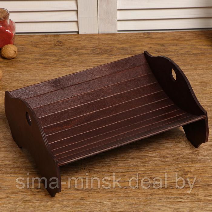 Хлебная корзинка деревянная "Колосок", прозрачный лак, цвет орех, 29×24×13.5 см - фото 2 - id-p211278130