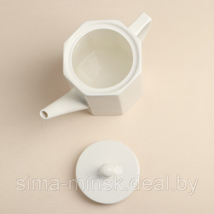 Заварочный чайник «Barista», 750 мл, белый, фарфор - фото 3 - id-p211278155
