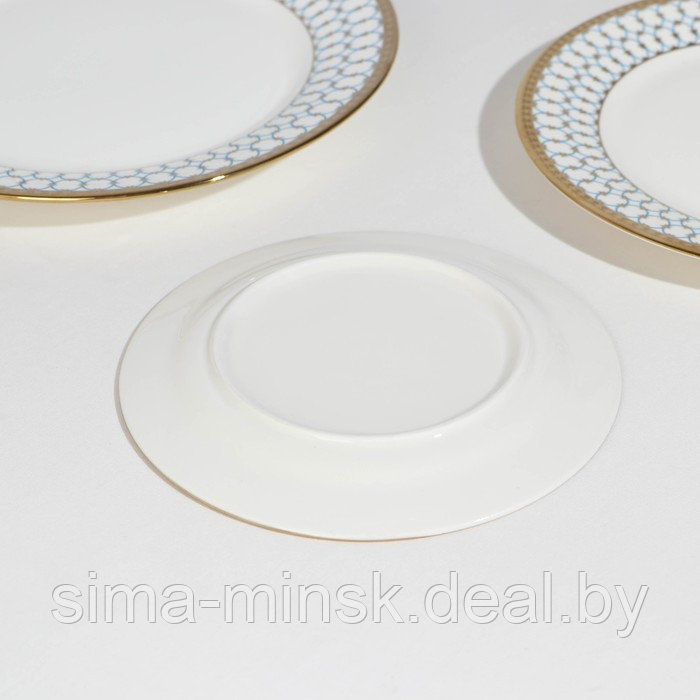 Набор тарелок фарфоровых Royal, 3 предмета: d=18/23/25,7 см, цвет белый - фото 5 - id-p211278306