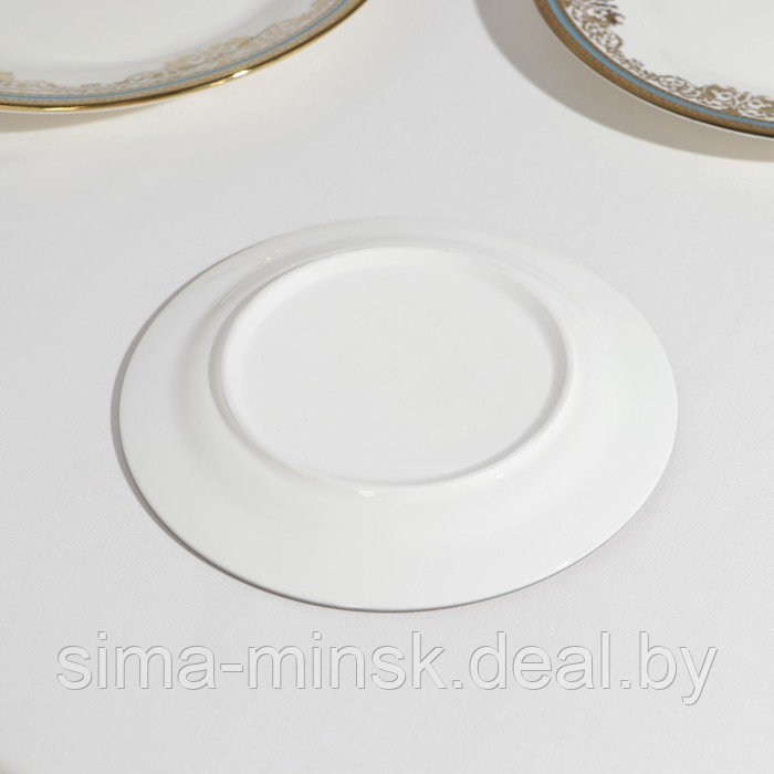 Набор тарелок фарфоровых Royal, 3 предмета: d=18/23/25,7 см, цвет белый - фото 4 - id-p211278307
