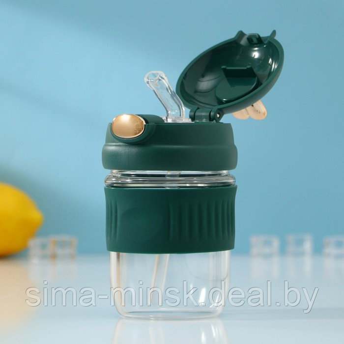 Бутылка для воды стеклянная «Ушки», 350 мл, 9,5×9×17 см, цвет МИКС - фото 2 - id-p211278374