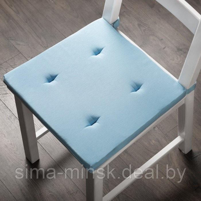 Комплект подушек для стула «Билли», размер 37 х 42 х 3 см - 2 шт, голубой - фото 1 - id-p211278522